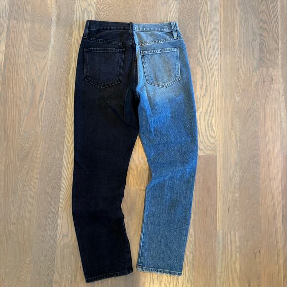 Frame Le Sylvie Slender Straight Leg Two Tone Jeans RARE Women’s Size 27 - Picture 7 of 10